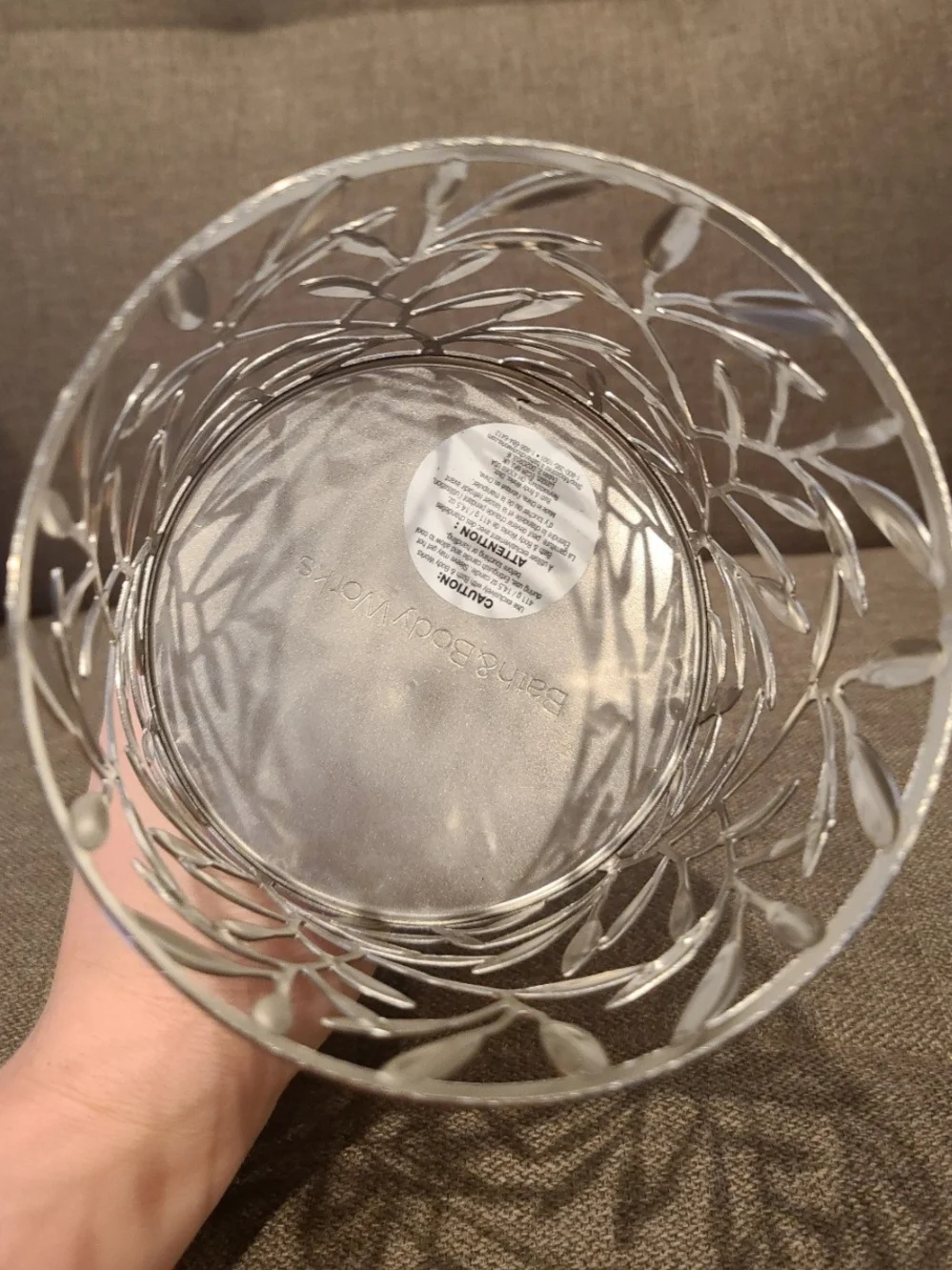 Bath & Body Works Vine Leaf Pedestal 3-Wick Candle Holder